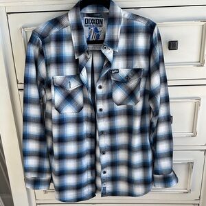 DIXXON Black and White Plaid Men's Shirt